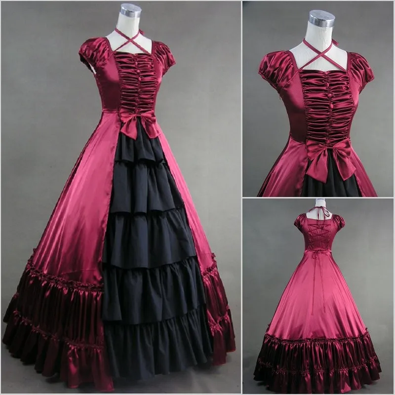(GT019) платье с коротким рукавом в готическом стиле|costume costume|costumes halloween costumescostume party |