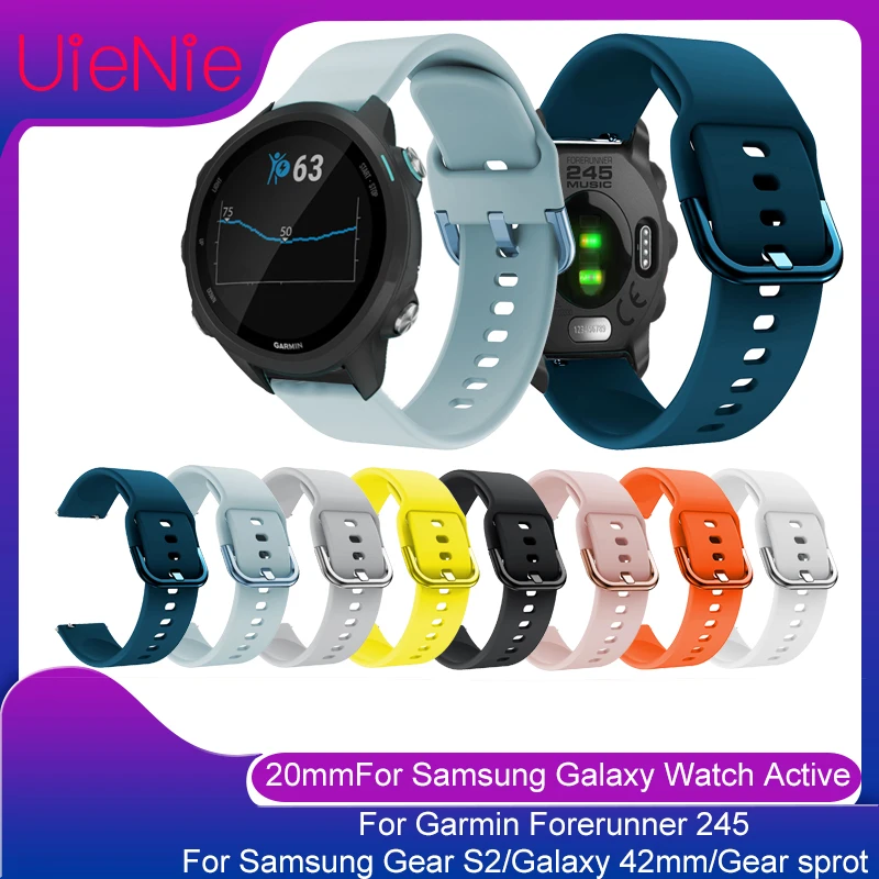 20 мм ремешок для Samsung Galaxy Watch Active/Gear S2/Galaxy 42 Смарт часы сменный Браслет Garmin Forerunner 245
