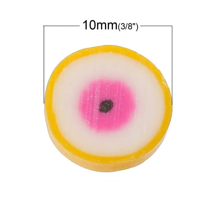 Полимерная глина кабошон скрапбукинг украшения Apple оранжевый 10.0 мм диаметр 200 шт.