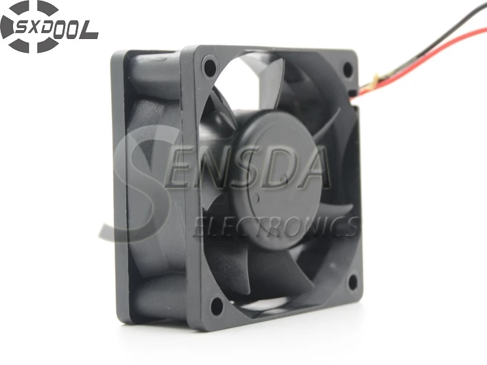

SXDOOL 60mm 60X60X25 mm Dual Ball bearing 12V 0.25A 2wire lead server inverter pc case cooling fan