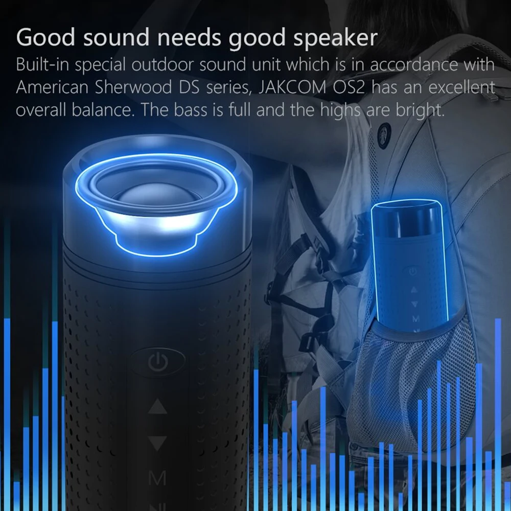 Jakcom открытый Bluetooth динамик водонепроницаемый 5200 мАч power Bank велосипедный