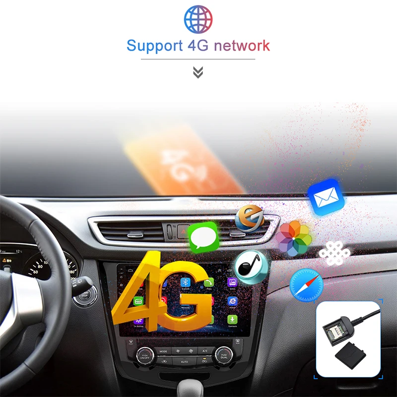 Junsun 2 Din Android 8 1 2G ram автомобильный Радио мультимедийный плеер Navi gps для Nissan X Trail Qashqai