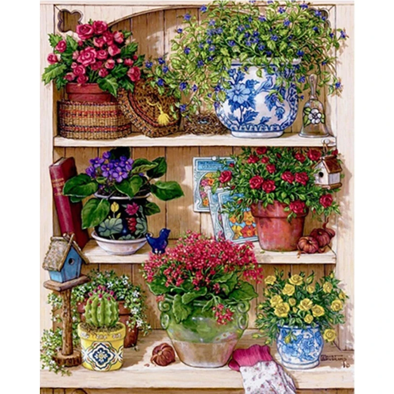 5D ручная работа алмазная Картина Пейзаж Алмазная вышивка картина цветы мозаика