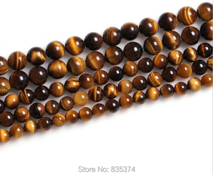 

Tiger Eye Beads Round Selectable Size 6-12mm,Yellow Natural Stone Beads For Jewelry Making Diy Bracelet Strand Free Shipping