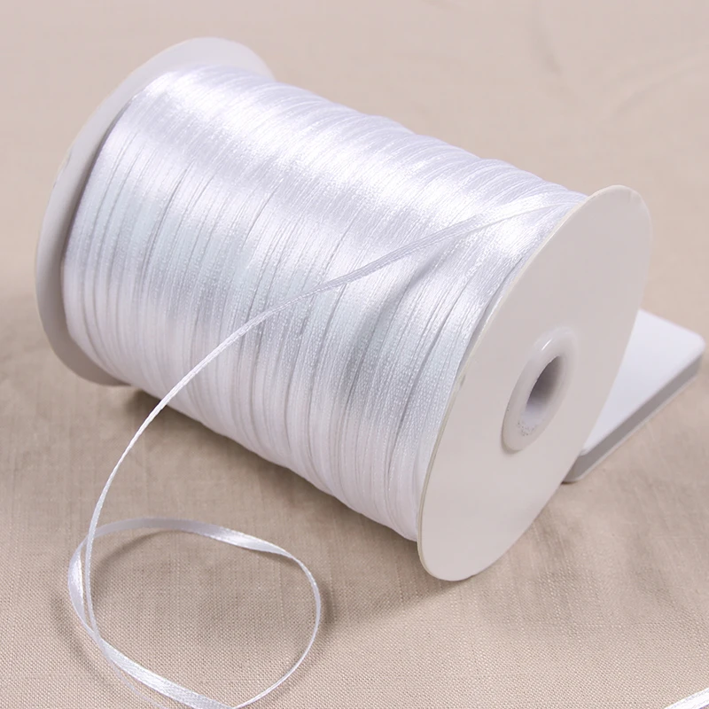 

880 Yards oll 3 mm Width Satin Ribbon 35 Colors Polyester Silk Fabric Webbing Ribbons For Gift Wrapping Wedding Home Decoration