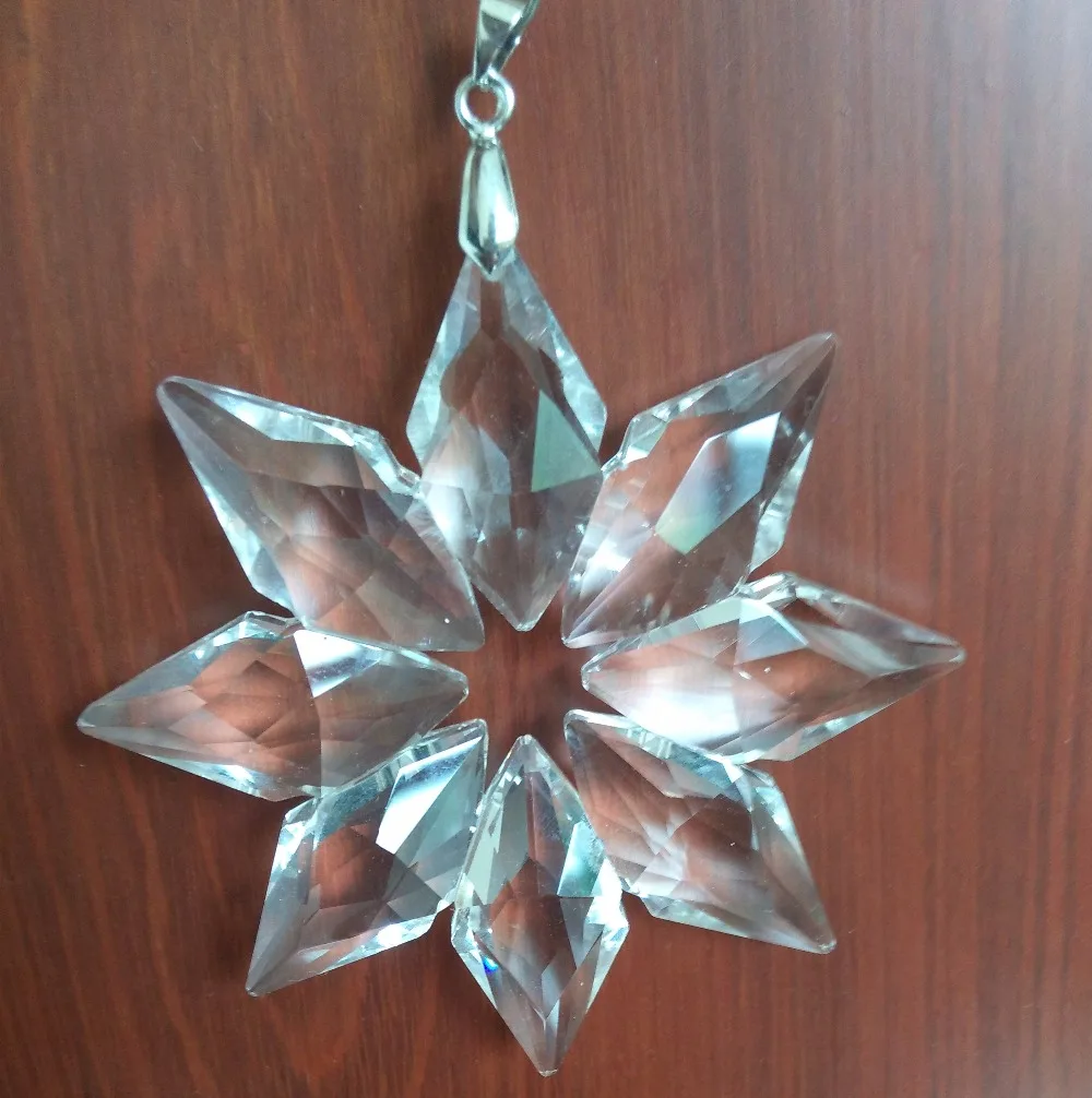 Новое поступление! 10 шт. прозрачная стеклянная призма в форме цветка 89 мм |