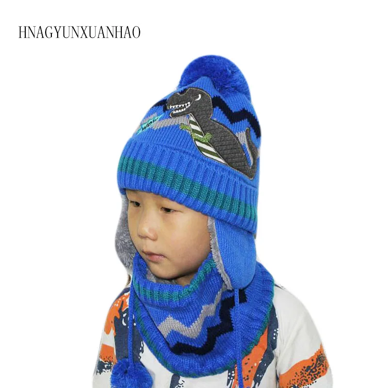

HNAGYUNXUANHAO Children Hat Toddler Kids Child Baby Autumn Winter Hat Scarf Set Knit Beanie Hat For Baby Boys Girls Cap 2-8 year