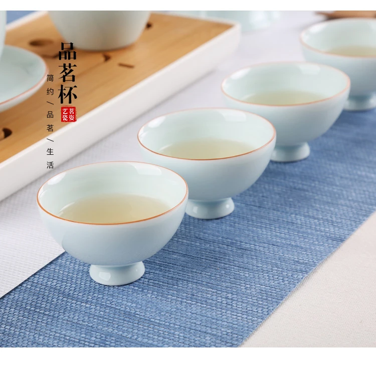 Jia-gui luo ru kiln керамический чайник чашка фарфор портативный дорожный набор Китайский с лотком