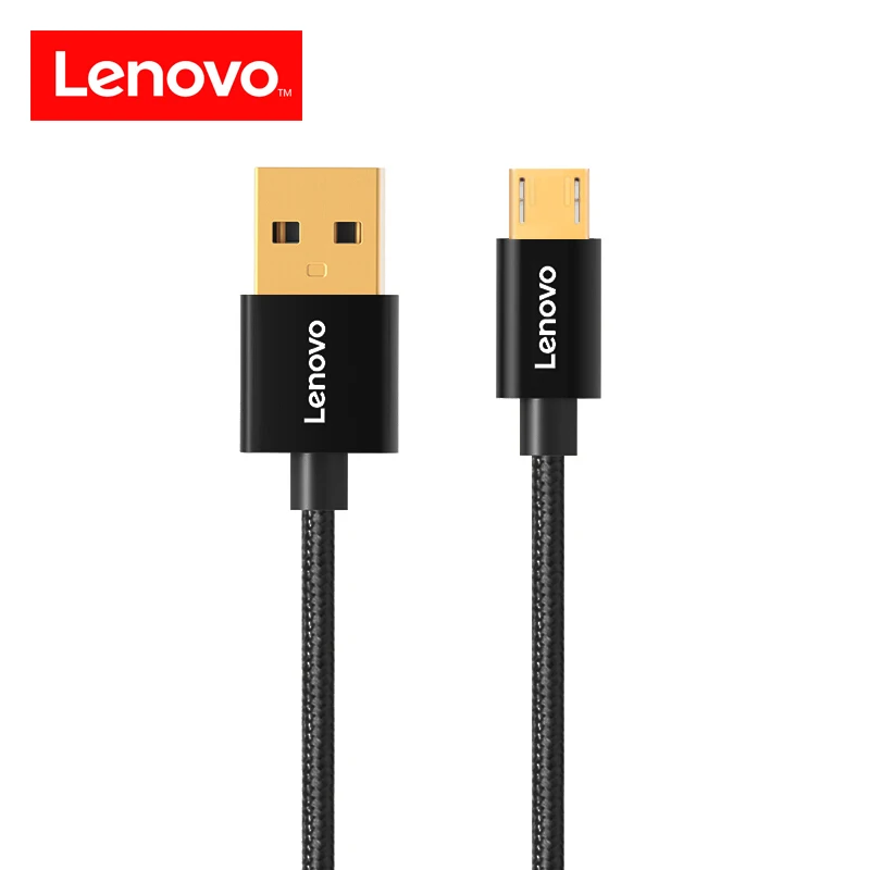 Lenovo оригинальный Micro USB кабель 1 м нейлоновый Плетеный быстро зарядный
