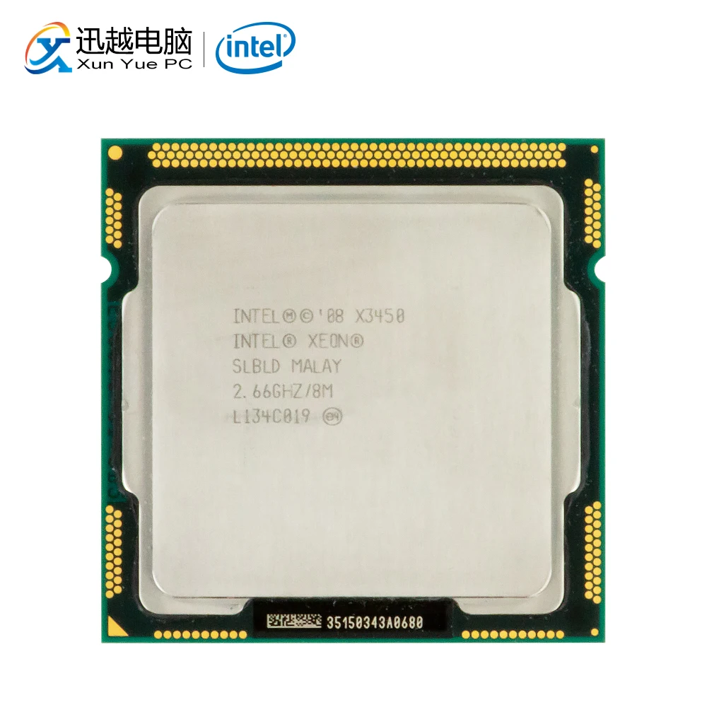 Настольный процессор Intel Xeon X3450 3450 четыре ядра 2 66 ГГц 8 Мб DMI 2.5GT/s LGA 1156 используемый