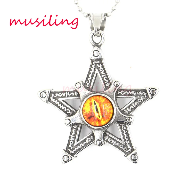316L Stainless Steel Eye of the Demon Necklace Pendants Pendulum Star Accessories Reiki Charms Amulet Men Jewelry 1pcs | Украшения и