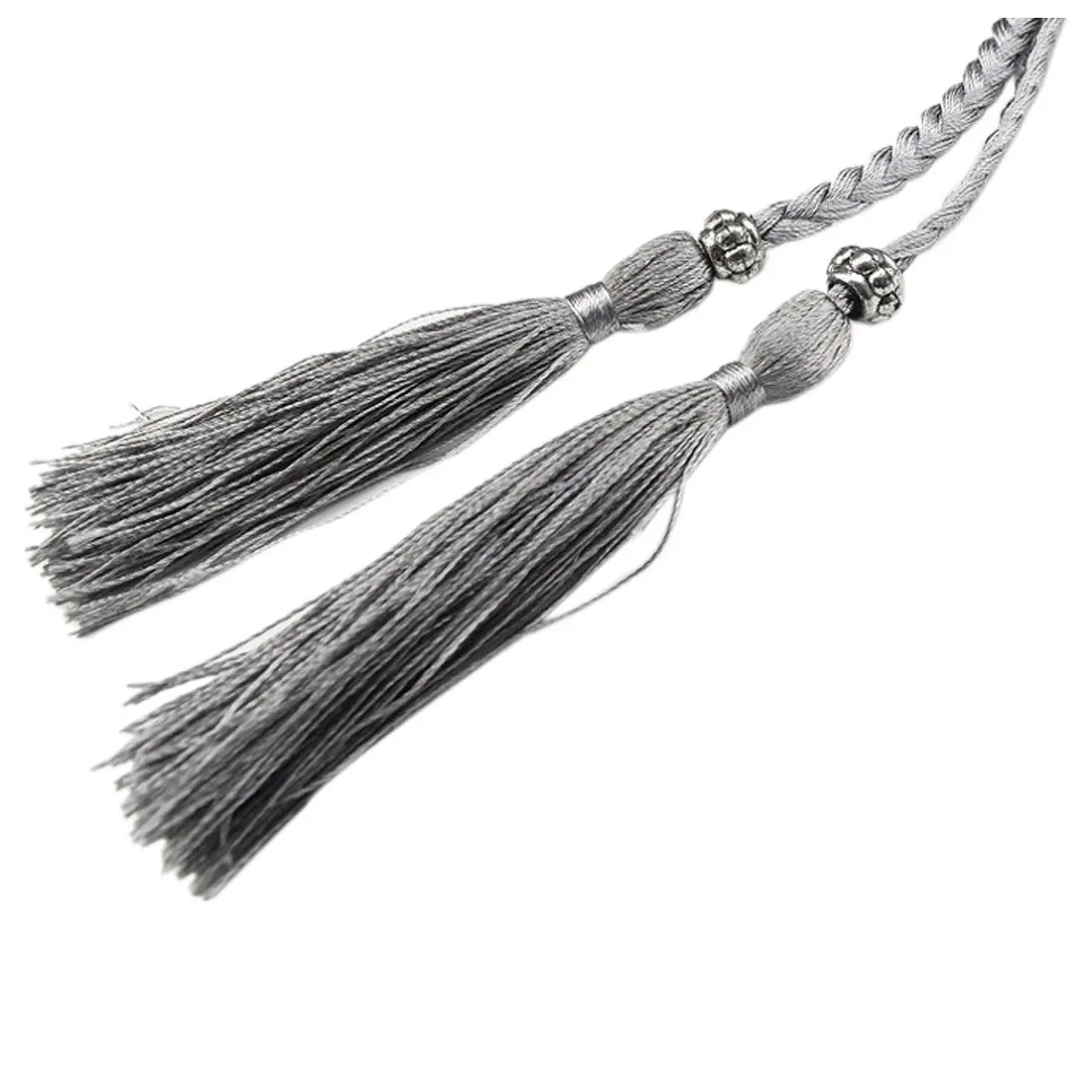 

Verwong Woven tassel belt knot decorated waist chain waist rope Silver
