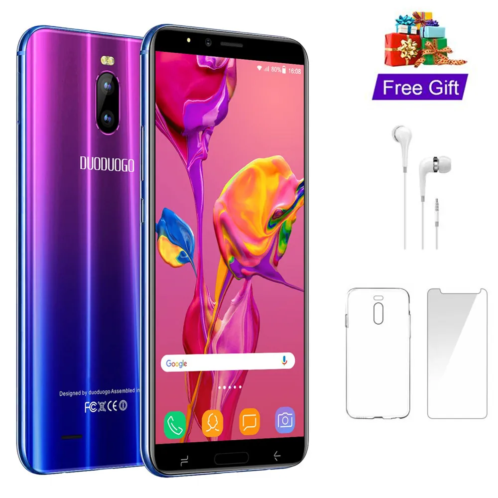TEENO DUODUOGO J6 + мобильный телефон Android 8 1 6 0 &quotHD экран 18:9 3 ГБ 16 Гб Dual Sim смартфон
