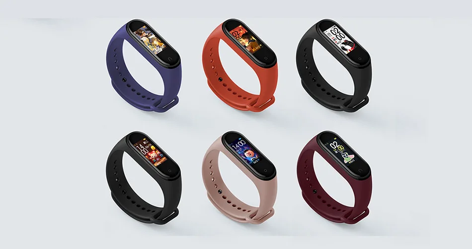 Xiaomi mi Band 4 Смарт mi band цветной экран браслет пульсометр фитнес Bluetooth 5,0 50 м плавание mi ng водонепроницаемый смарт-браслет