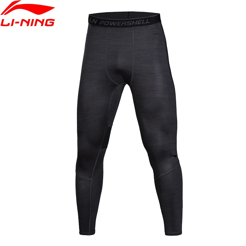 Клиренс) Li-Ning мужские брюки с базовым слоем, обтягивающие эластичные Джерси для спортзала, 88% полиэстер, 12% спандекс, подкладка, спортивные штаны, AULN015 MKY355