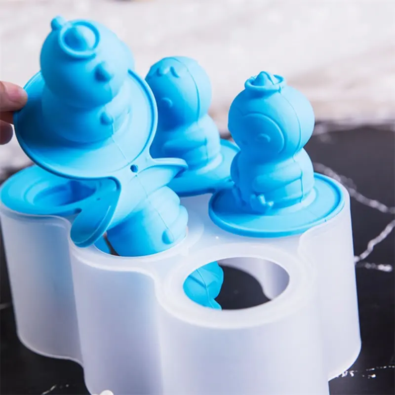 OBRKING силиконовые 3D Мультяшные формы для Фруктового мороженого многоразовые