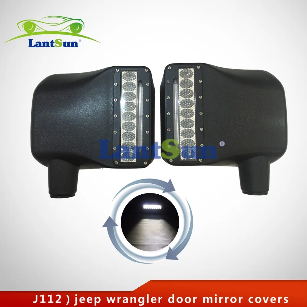 Pair black ABS plastic wrangler JK led off road Mirror with LED for jeep wrangler JK 2007+ auto products Lantsun
