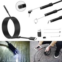 5 5mm Len Type C Android USB Endoscope Camera 3M Flexible Snake Hardwire Tube Inspection USB Android Phone Camera Borescope