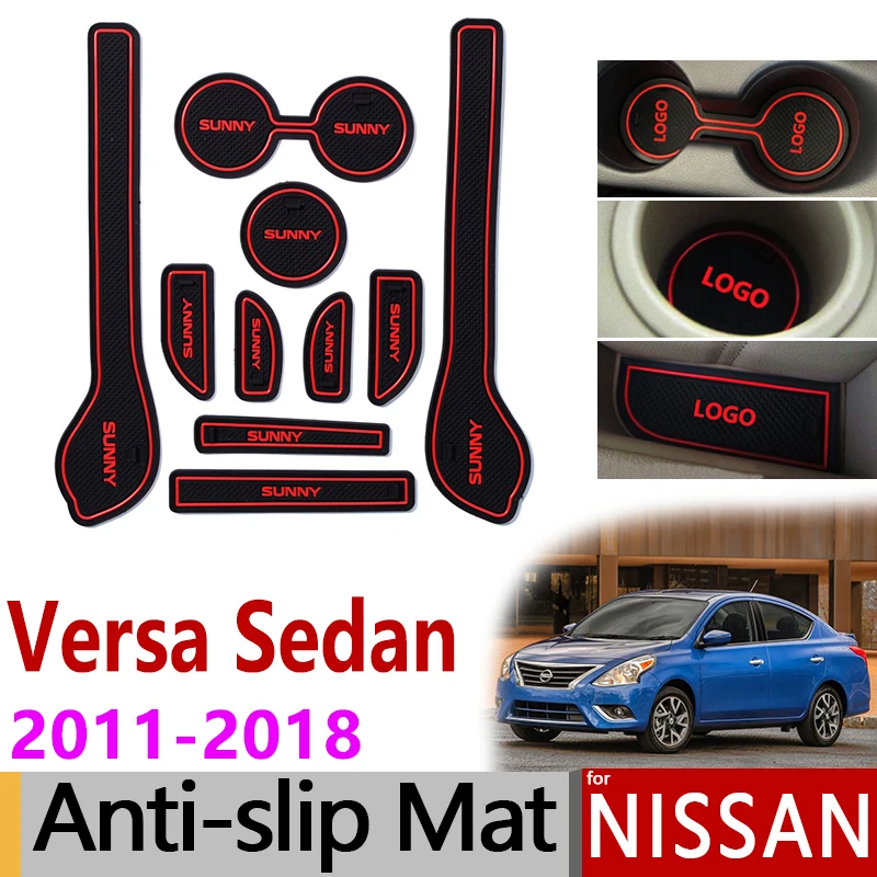 Противоскользящий резиновый коврик для ворот Nissan Versa Sedan N17 Almera Sunny Latio 2011 2012 2013 2014