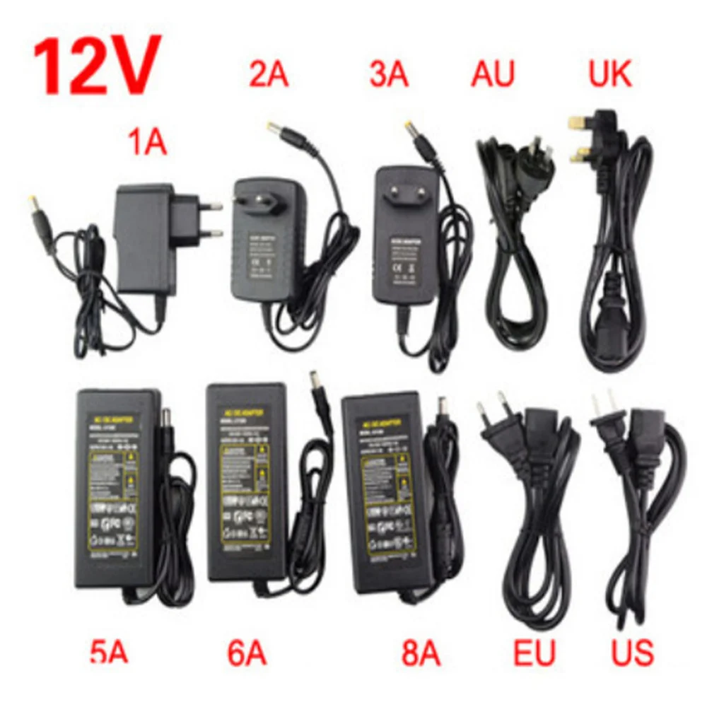 LED Adapter 12V 1A 2A 3A 5A 6A 8A 10A Strip Power Supply Low Voltage Transformer Driver Plug For Strip&ampComputer | Лампы и освещение