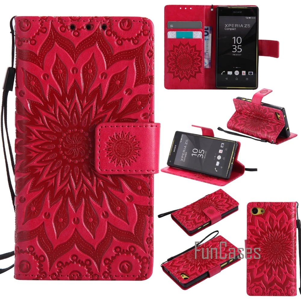 Рельефный чехол на магнитном замке coque sony Xperia Z5 компактный fundas E5803 E5823 4 6 &quot+