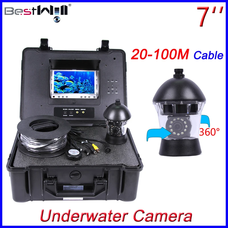 CR110 7C HD 600 ТВЛ 20 м кабель вращение на 360 градусов камера Подводная с