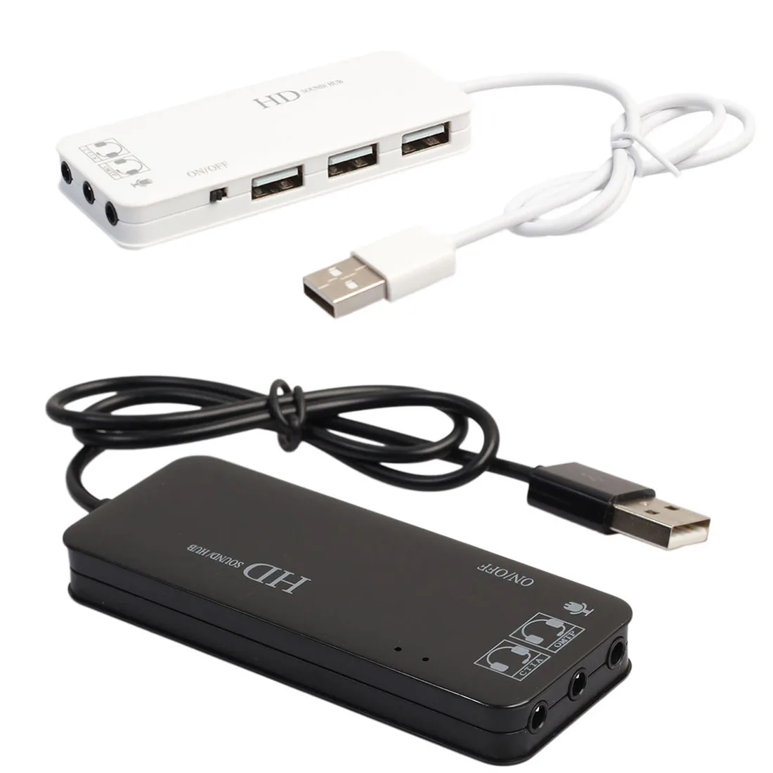 NOYOKERE USB 2 0 концентратор в 3-портовый + наушники микрофон порты 7.1CH Звуковой адаптер