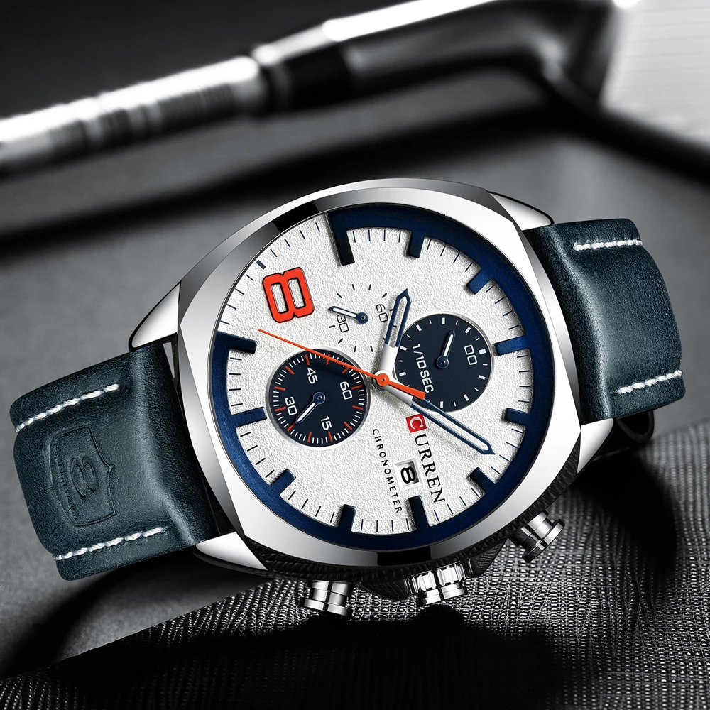 2019 Men Watches Top Brand Luxury CURREN Military Analog Quartz Watch Men's Sport Wristwatch Relogio Masculino Waterproof Saat | Наручные