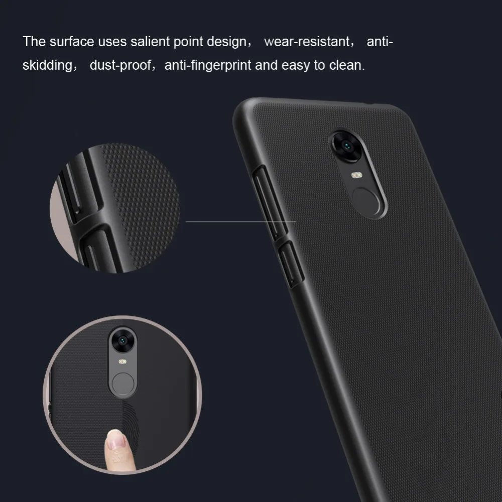10 шт Nillkin супер матовый защитный чехол для xiaomi redmi note 5 индийская версия жесткая