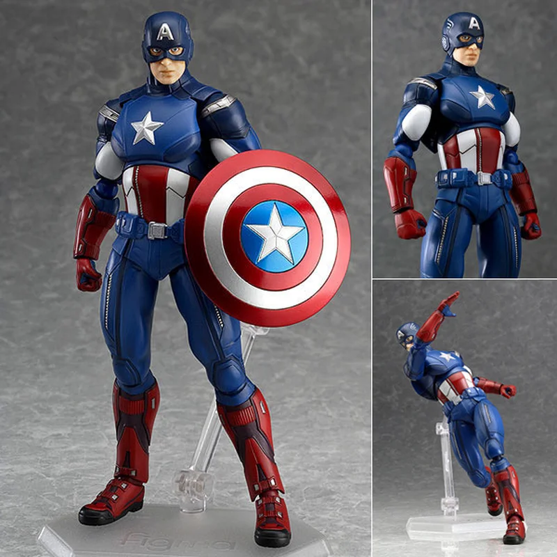 Figma 216 с коробкой Мстители 3 супер герой Капитан Америка Тор Фигурки ПВХ
