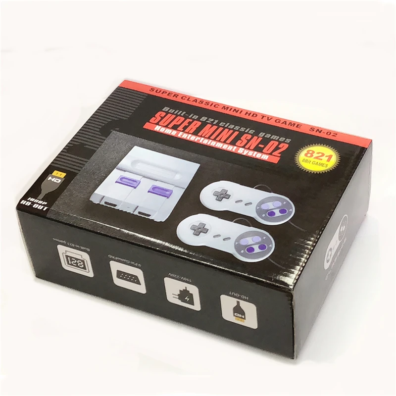 Супер мини HDMI семейный ТВ 8 бит SNES Видео игровая консоль Ретро Классический HD