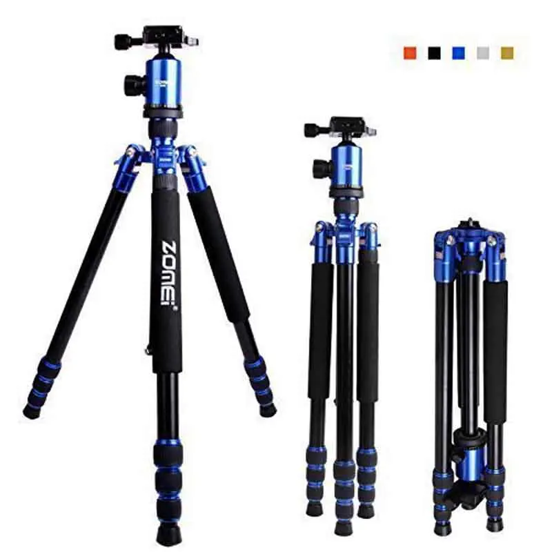 

DHL Free Shipping Zomei Z888 DSLR Camera Tripod Monopod & Ball Head Quick Release Plate Reversible Centre Axis With Case