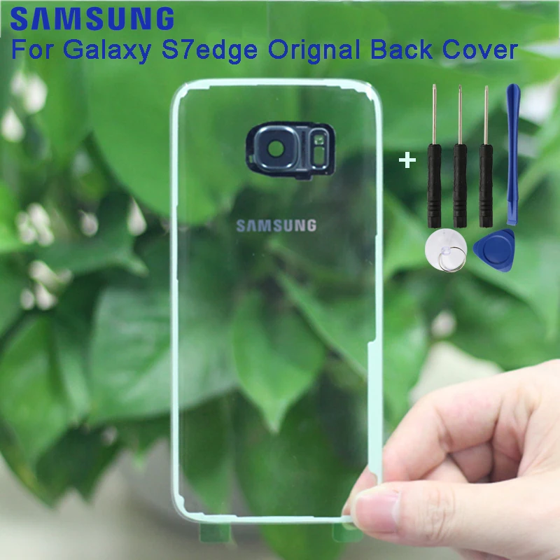 

Samsung Original Battery Glass Back Door Transparent Cover For Samsung S7 G9300 S7edge G9350 Rear Housing Protective Back Cover