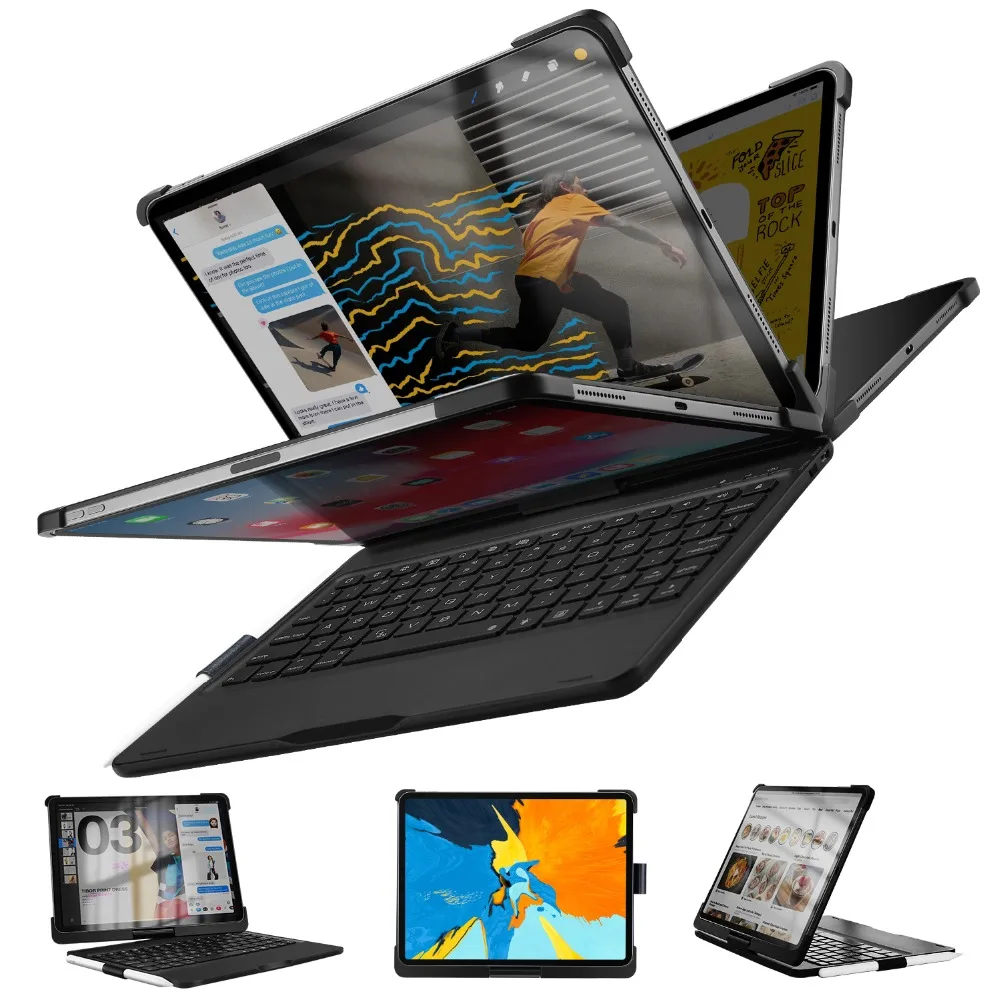 Чехол для клавиатуры iPad Pro 11 2018 Вращающийся складной Автоматический Режим