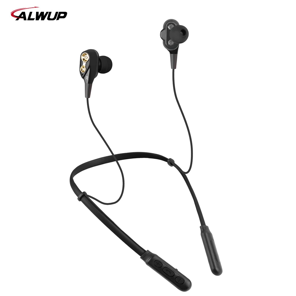G01 ALWUP двойной динамический гибрид Bluetooth наушники беспроводные наушники четыре блока привода наушники с усиленными басами для телефона с микрофоном - Цвет: G01
