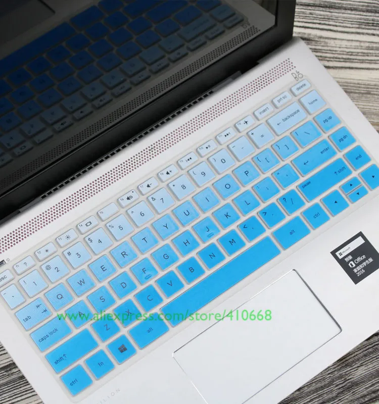 Gradual blue Силиконовая клавиатура протектор кожного покрова для hp Pavilion x360 14 дюймов 14M-BA011DX 14M-BA013DX X 360 2-в-1 Сенсорный экран ноутбука - Цвет: Gradual blue