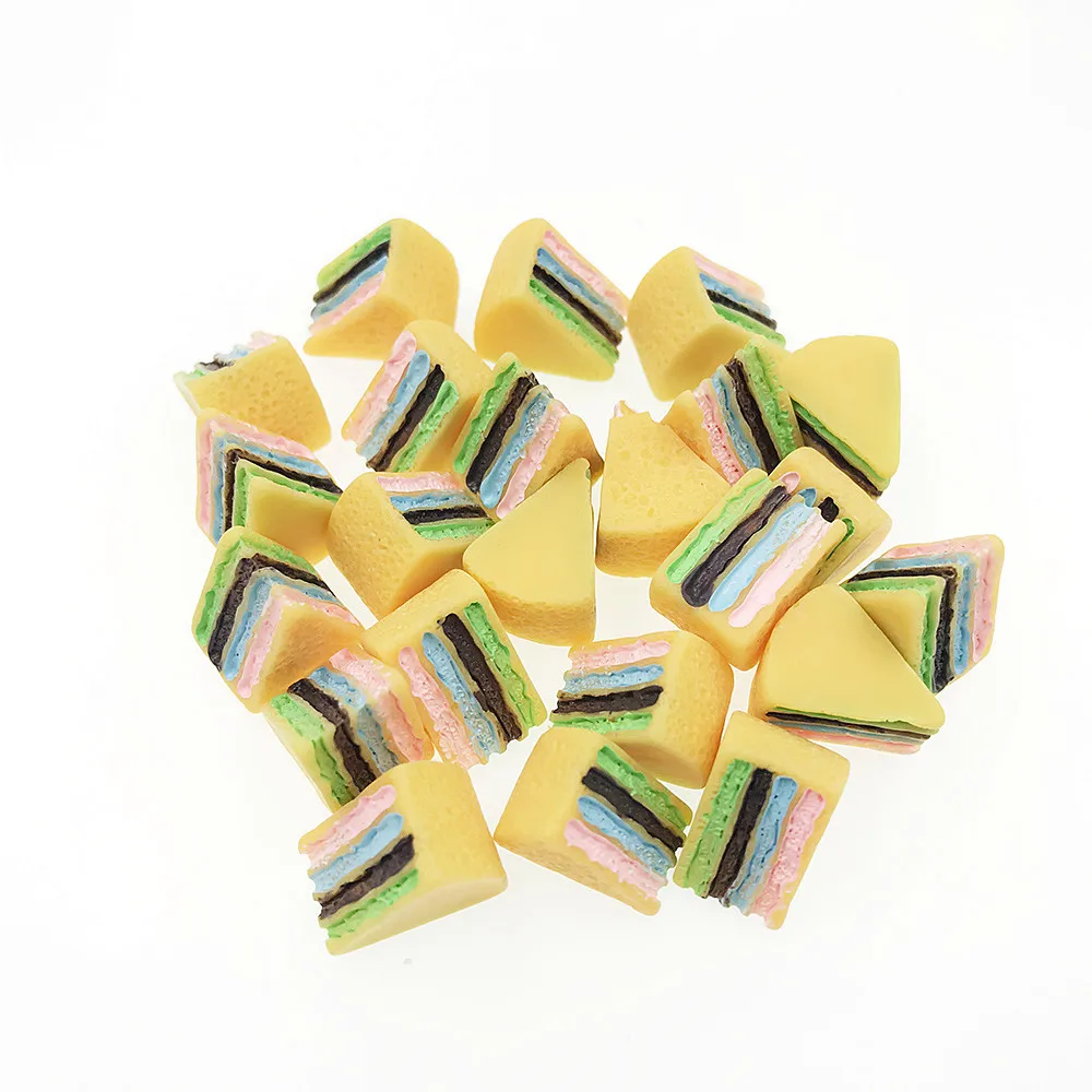 10 шт./лот миниатюрный торт плоская задняя часть кабошон искусственный пищевой