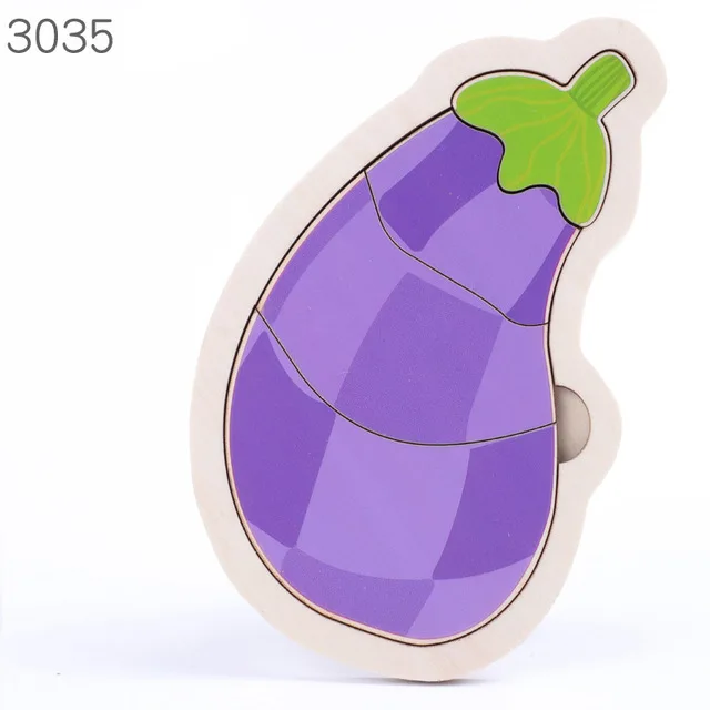 3034 Деревянные детские игрушки 3D пазлы головоломки доска Красочные животные транспортные средства Fruts мультфильм формы головоломки игрушки для детей маленьких мальчиков и девочек - Цвет: 3034