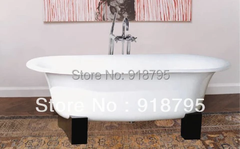 

Free shipping luxury bathtub use for indoor cast iron double ended bathtubs