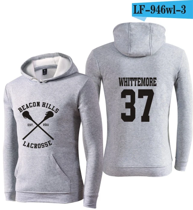 gray Подростковый волк Stiles Stilinski 24 толстовки Dunbar McCall moletom толстовка с капюшоном размера плюс harajuku мужская куртка одежда - Цвет: gray