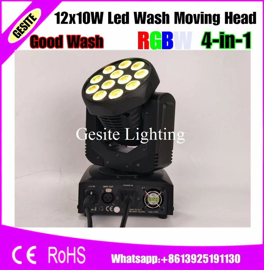 6 шт./лот новинка Cree Led 12x10 Вт LED moving head light RGBW 4в1 10 12 шт. цветной цветочный эффект