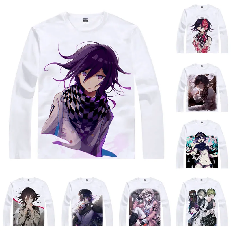 Мужская футболка Makoto Naegi Kyoko Kirigiri Danganronpa V3 Killing Harmony Повседневная Винтажная