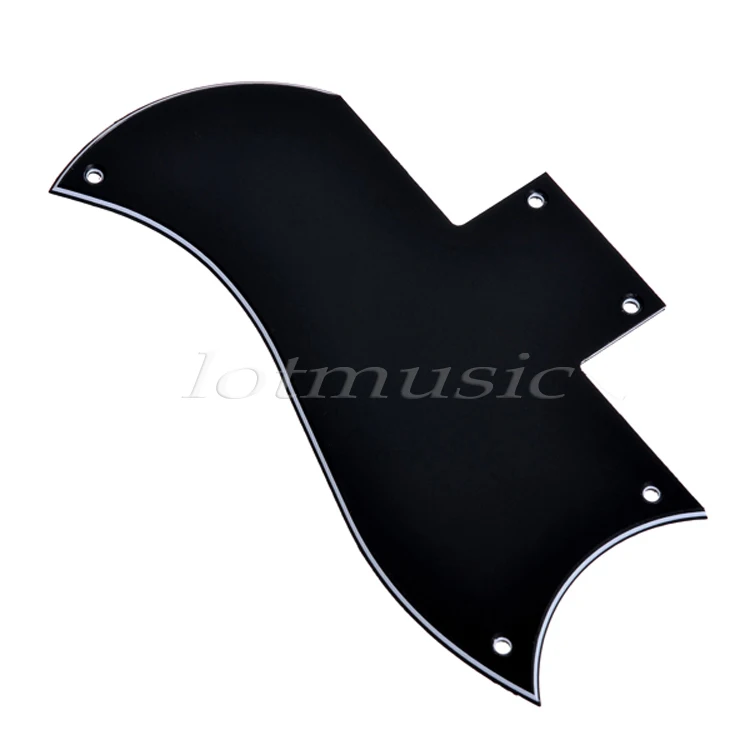 2 шт. Гитара Pickguard стандартный 3-слойный черный отверстия для сменный фиксатор