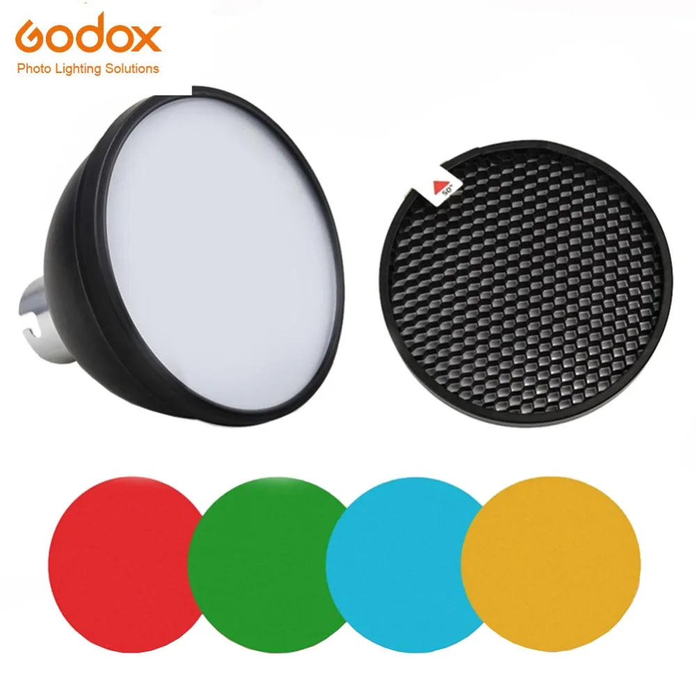 Godox AD S11 цветные гели фильтр сотовая сетка + S2 Стандартный отражатель мягкий