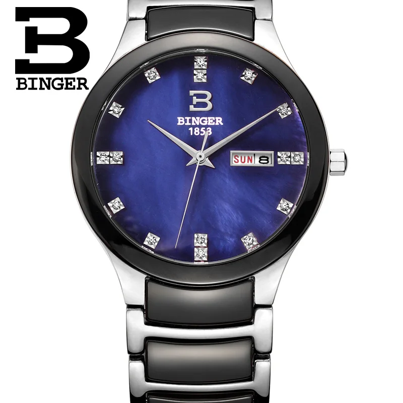 Men watch 03 BINGER женские часы женские топ известный бренд Роскошные повседневные Кварцевые часы Женские часы женские наручные часы relogio feminino - Цвет: Men watch 03