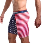WOXUAN, Новое поступление, летние модные мужские сексуальные обтягивающие леггинсы с принтом флага США, штаны для гомосексуалов, веселые штаны для отдыха, пляжная одежда