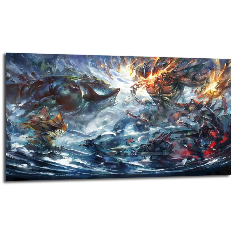 Dota 2 герои Clash Art битва HD обои Холст Плакаты принты настенная живопись декоративная картина Современное украшение дома