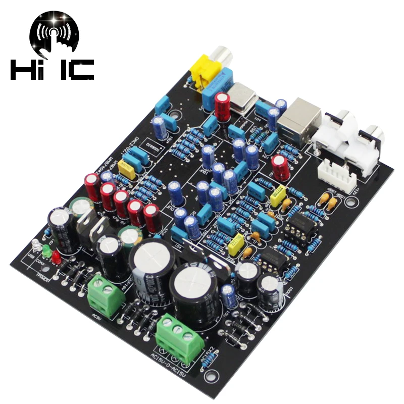 HIFI без потерь коаксиальный USB DAC декодер доска 2 * WM8740 + PCM2706 Поддержка 16 бит 48