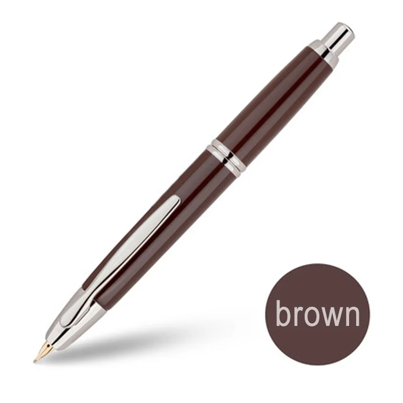 brown Пилот ручка Ограниченная серия 18 K золотая ручка офисная пишущая деловая Мужская Подарочная FC-1500R F острый M наконечник - Цвет: brown