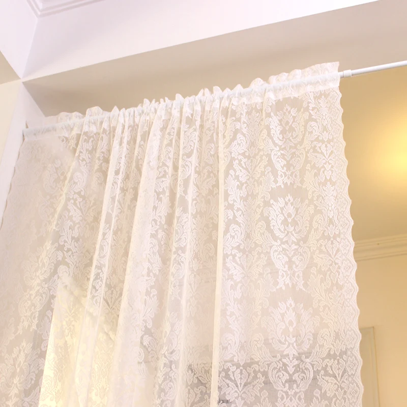 1Pc European Style Home Decoration Polyester Lace Hollow Curtains For Living Room/ Bedroom/ Door White | Дом и сад